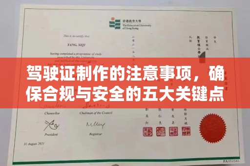 荣县驾驶证制作的注意事项，确保合规与安全的五大关键点